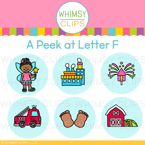 The Really Big Alphabet Letter F Clip Art Set