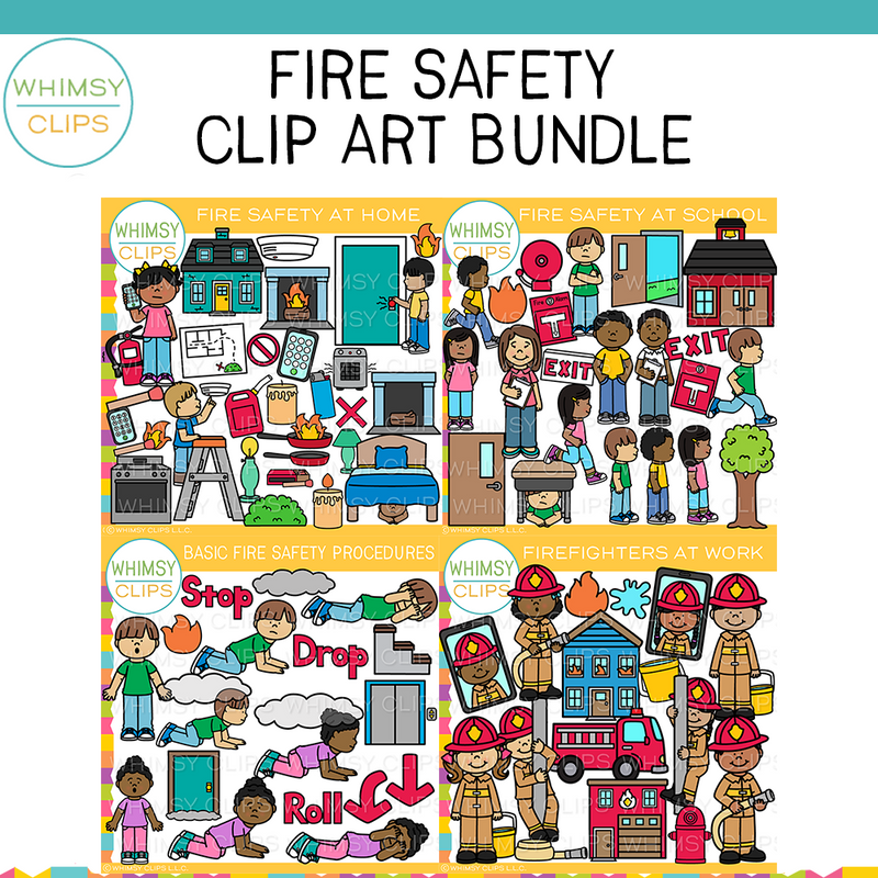 Fire Safety Clip Art Bundle – Whimsy Clips