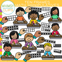 Five Ten Frames Manipulatives Clip Art