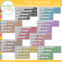 10 Frames and Five Frames Math Manipulatives Clip Art