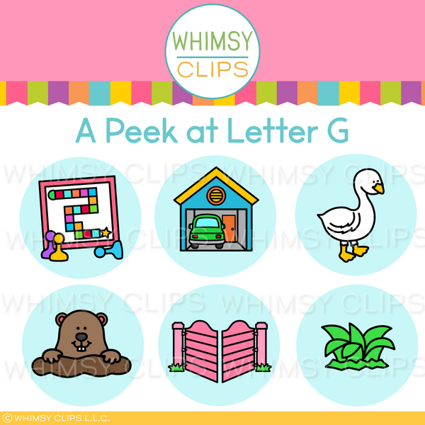 The Really Big Alphabet Letter G Clip Art Set