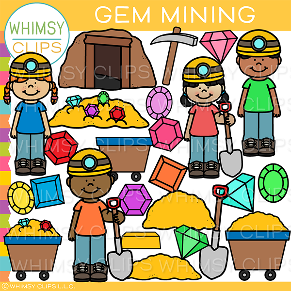 Gem Mining Clip Art