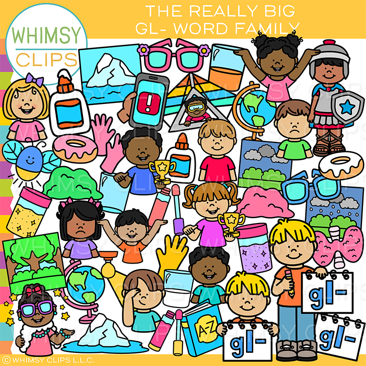 The Really Big GL Beginning Blends Word Family Clip Art, Images ...