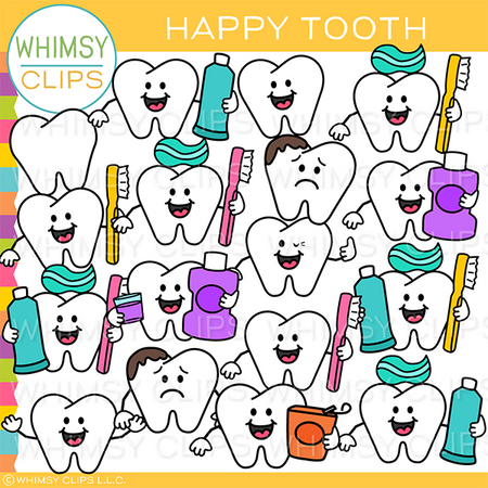 Happy Tooth Clip Art