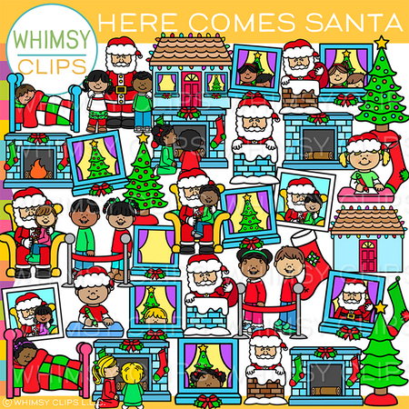 Here Comes Santa Clip Art