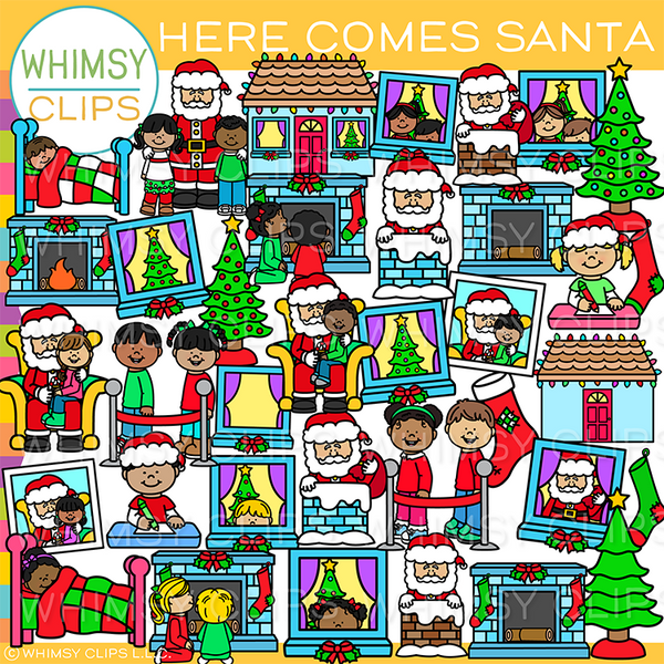 Here Comes Santa Clip Art