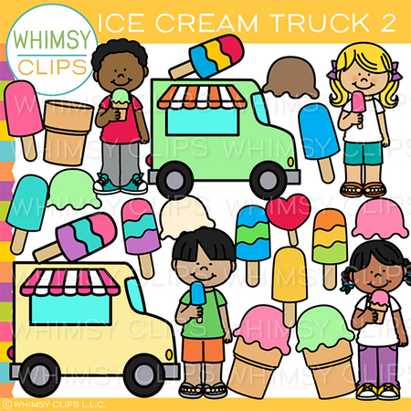 Ice Cream Truck Two Clip Art