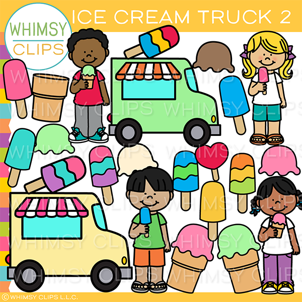 Ice Cream Truck Two Clip Art