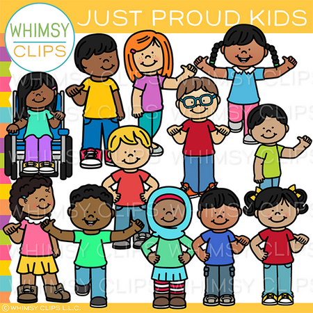 Just Proud Kids Clip Art