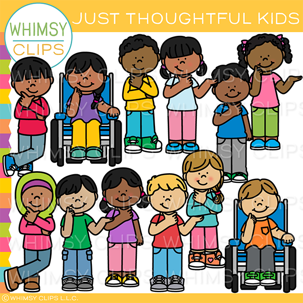 Just Thoughtful Kids Clip Art