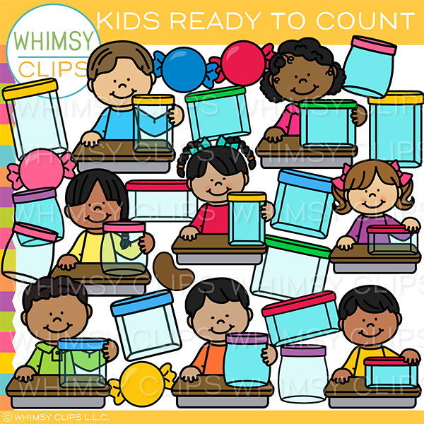 Kids Ready To Count Clip Art
