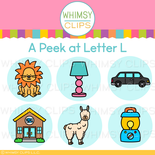 The Really Big Alphabet Letter L Clip Art Set