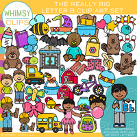 The Really Big Alphabet Letter B Clip Art Set