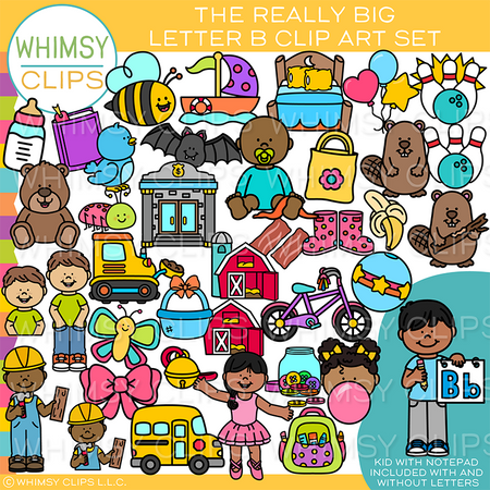 The Really Big Alphabet Letter B Clip Art Set