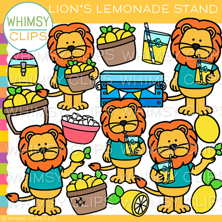 Lion Lemonade Stand Clip Art