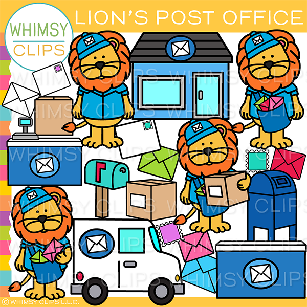 Lions Post Office Clip Art