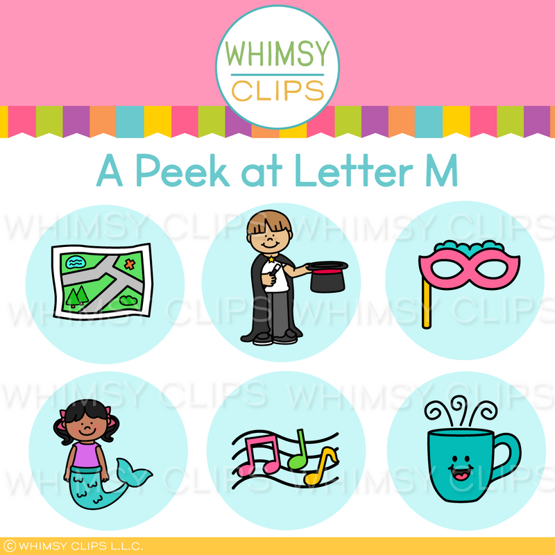 The Really Big Alphabet Letter M Clip Art Set, Images & Illustrations ...