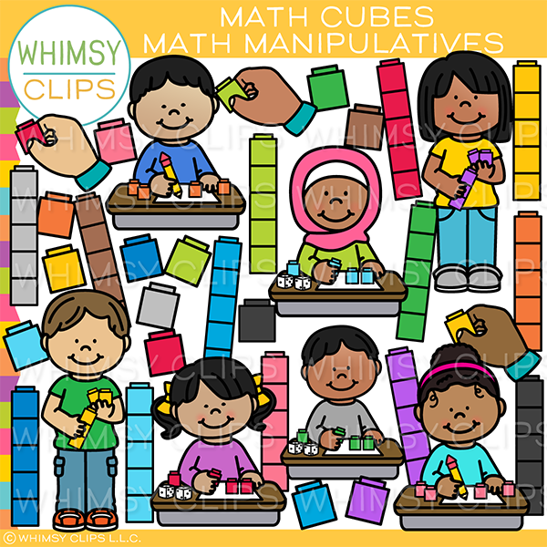 Math Cubes Manipulatives Clip Art