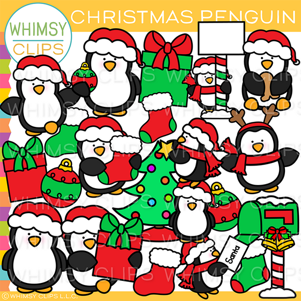 Merry Christmas Penguin Clip Art