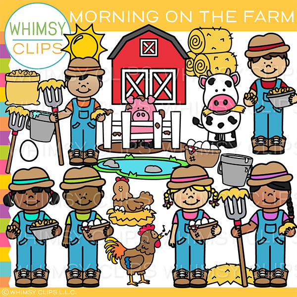 Morning On The Farm Clip Art