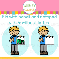 The Really Big Alphabet Letter N Clip Art Set