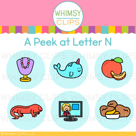 The Really Big Alphabet Letter N Clip Art Set