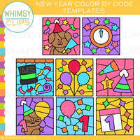 Holidays Color By Code Templates Clip Art Bundle