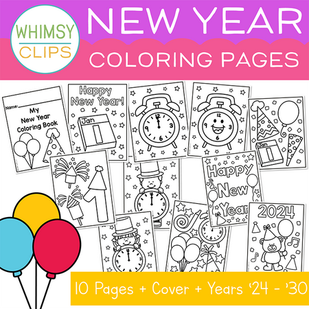 New Yer Coloring Pages