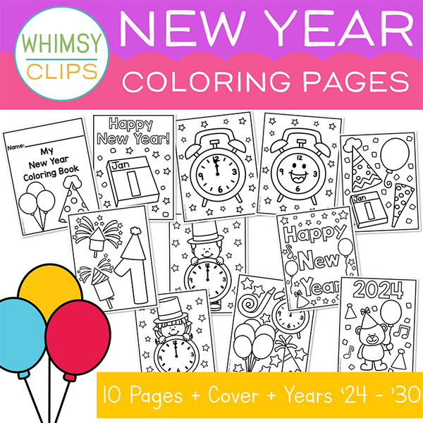 New Yer Coloring Pages