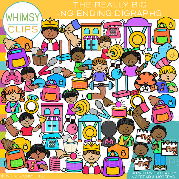 NG Ending Digraphs Clip Art