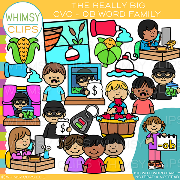 OB Short O CVC Clip Art