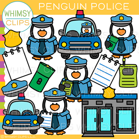Penguin Police Clip Art
