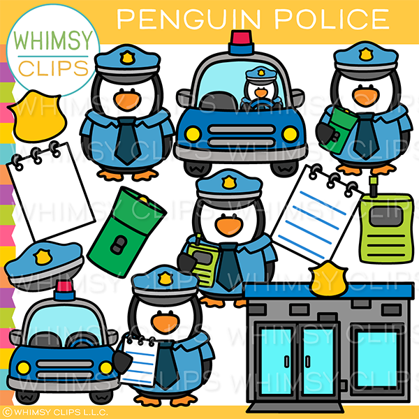 Penguin Police Clip Art