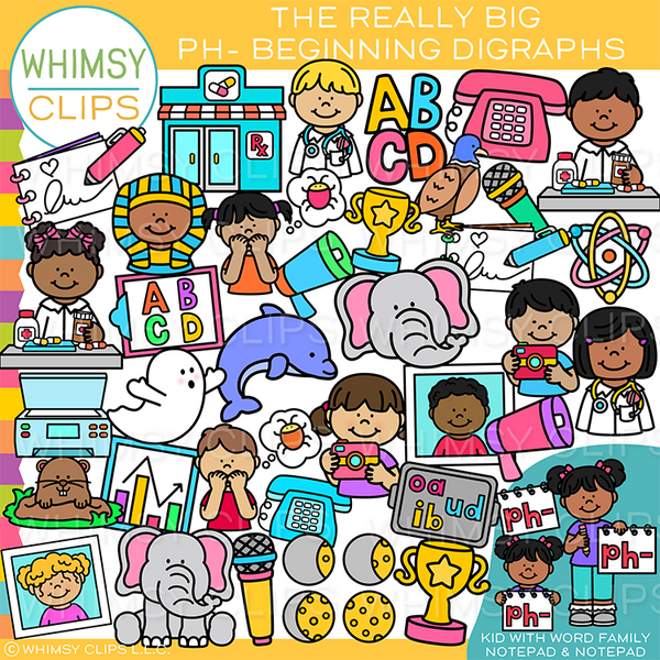 PH Beginning Digraphs Clip Art