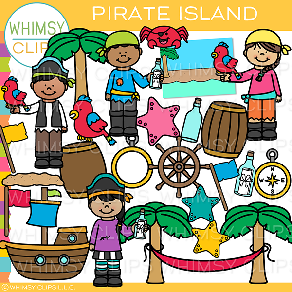 Pirate Island Clip Art