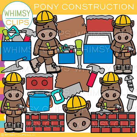 Pony Construction Clip Art