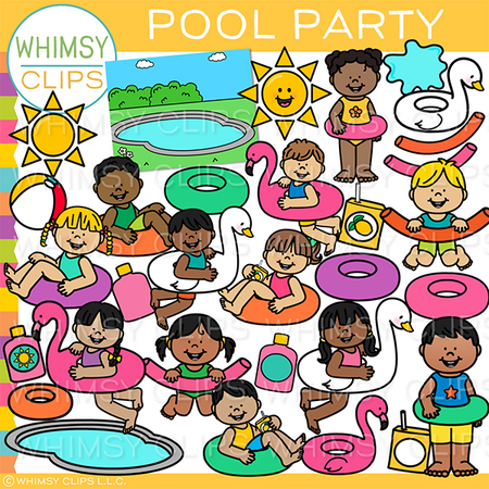 Pool Party Clip Art