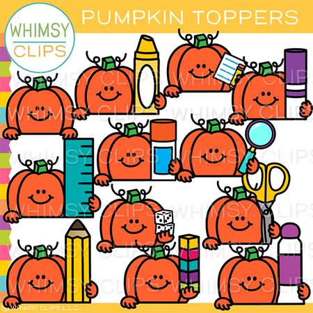 Pumpkin Toppers Clip Art