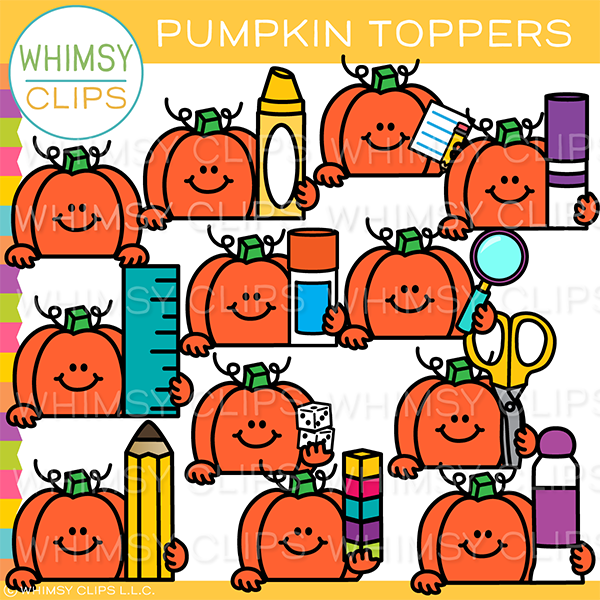 Pumpkin Toppers Clip Art