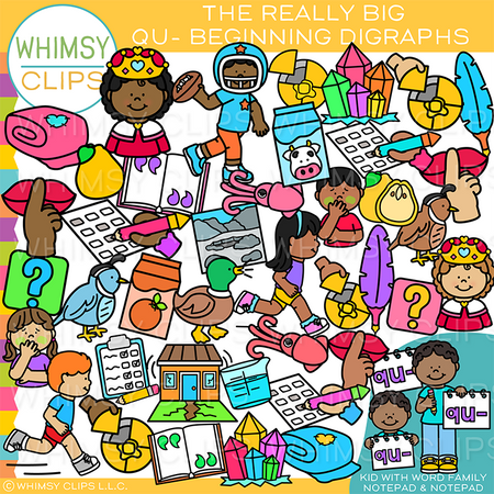QU Beginning Digraphs Clip Art