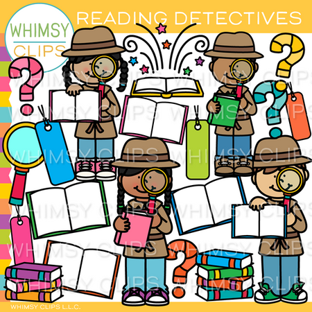 Reading Detectives Clip Art