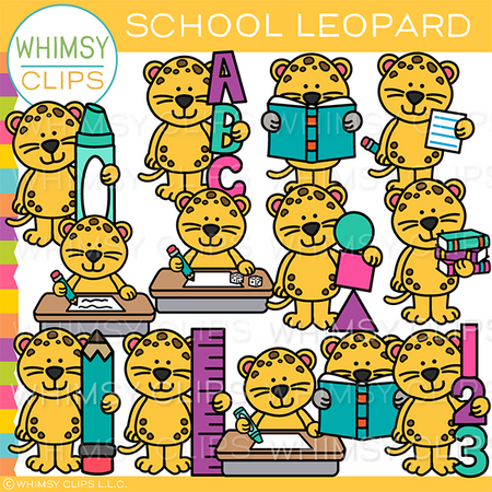 School Leopard Clip Art