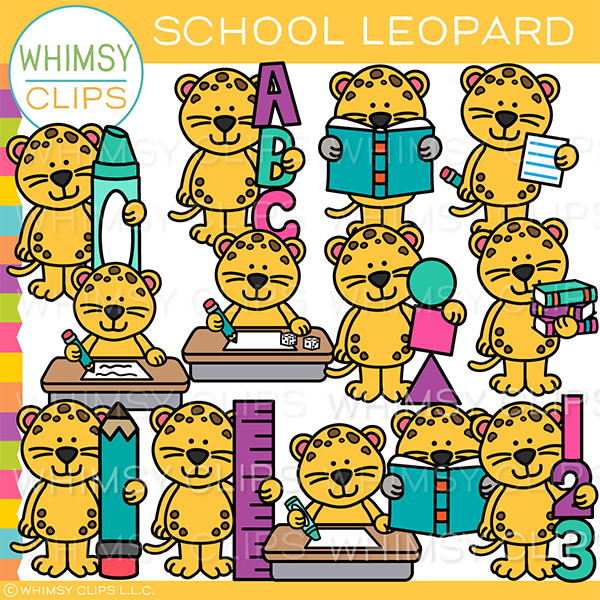 School Leopard Clip Art