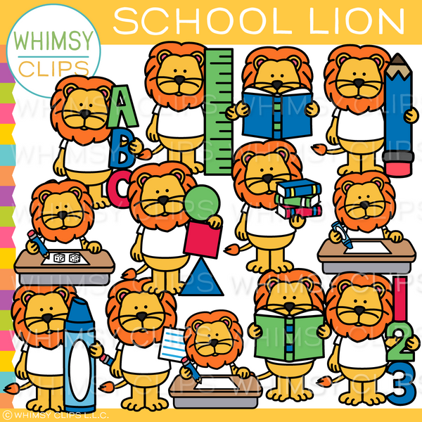 School Lion Clip Art