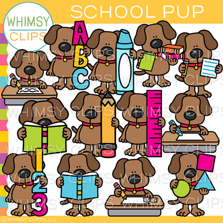 School Pup Clip Art