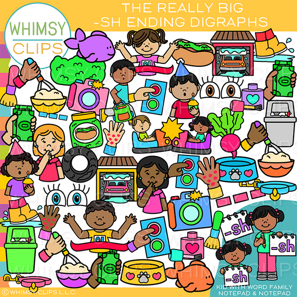 SH Ending Digraphs Clip Art