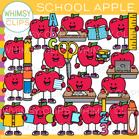 Smart School Apple Clip Art