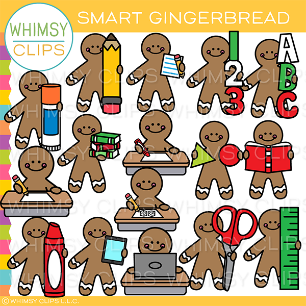 Smart Gingerbread Clip Art