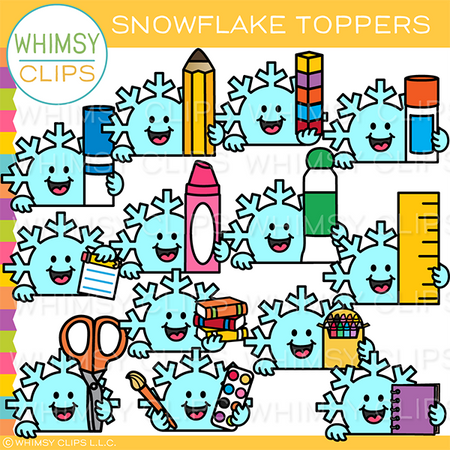 Snowflake Toppers Clip Art