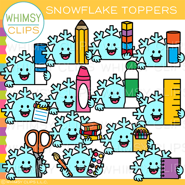 Snowflake Toppers Clip Art